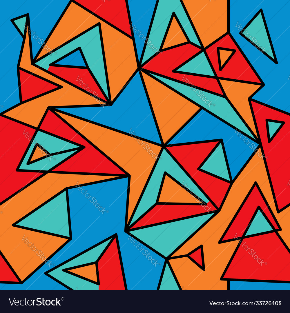 Fragment cubism abstract seamless pattern