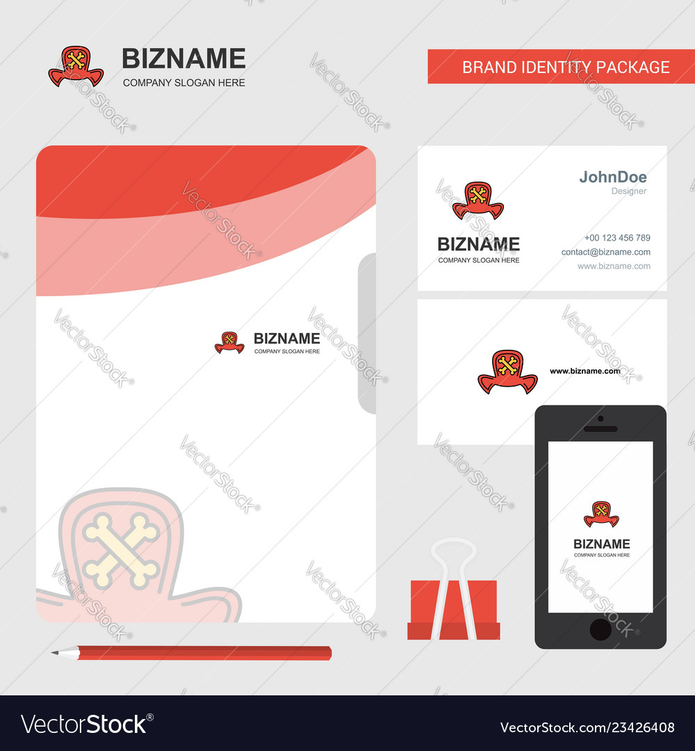 Ghost cap business logo file cover visiting card