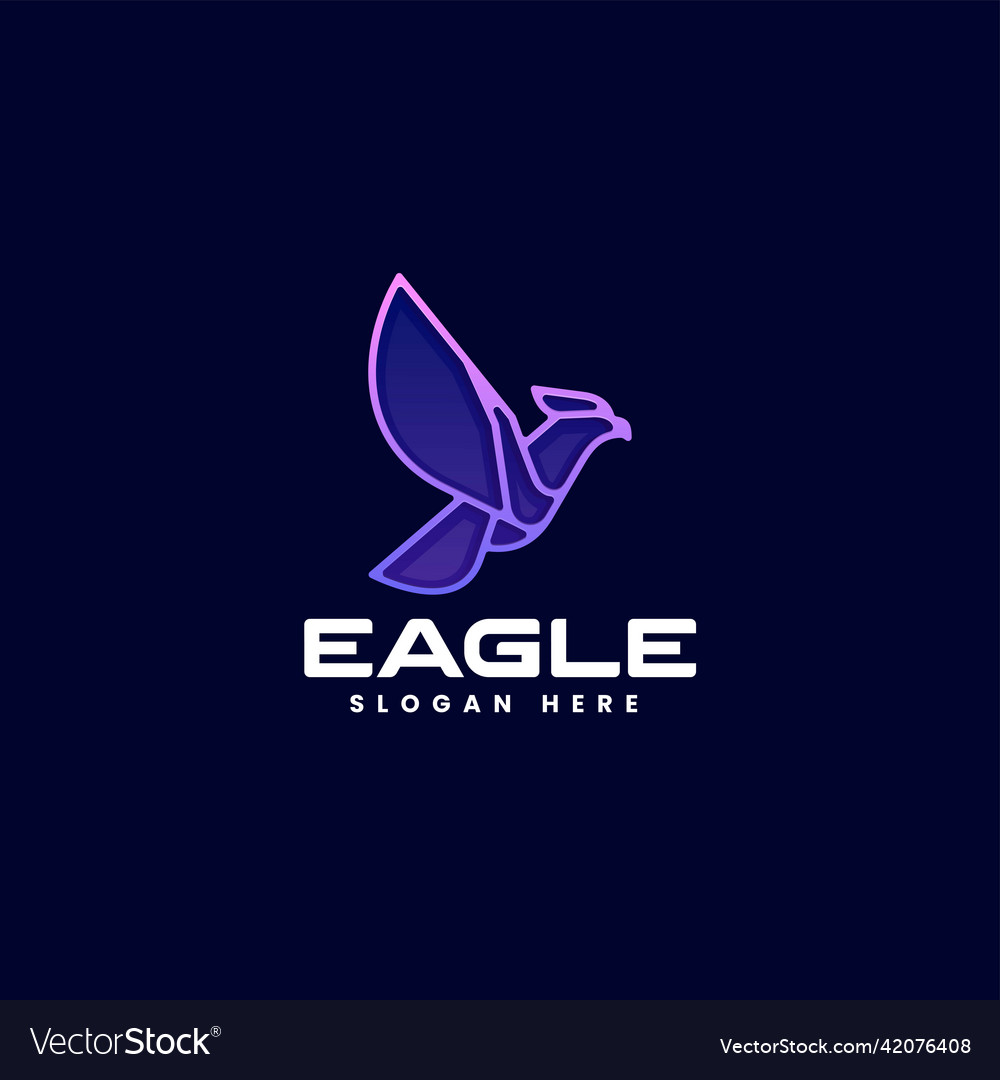 Logo Adler Gradienten Linie Kunst Stil