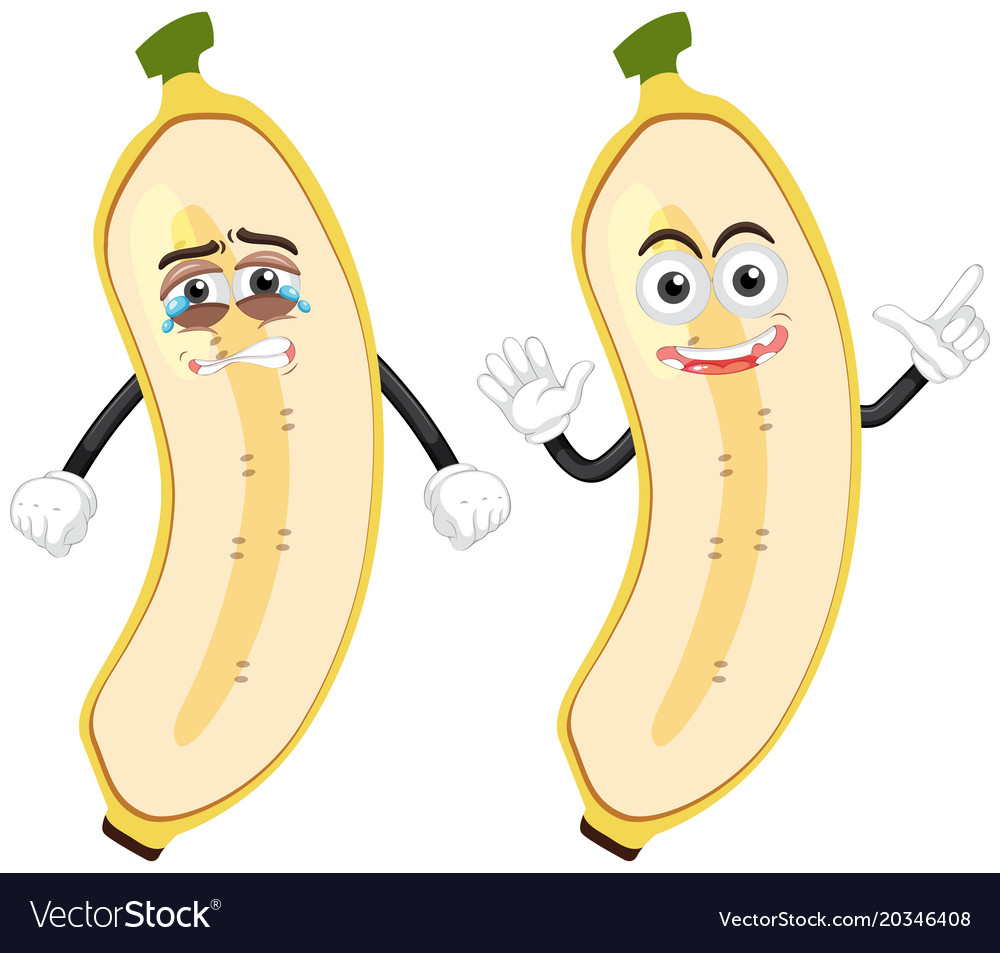 Smiling Bananas with Expressions