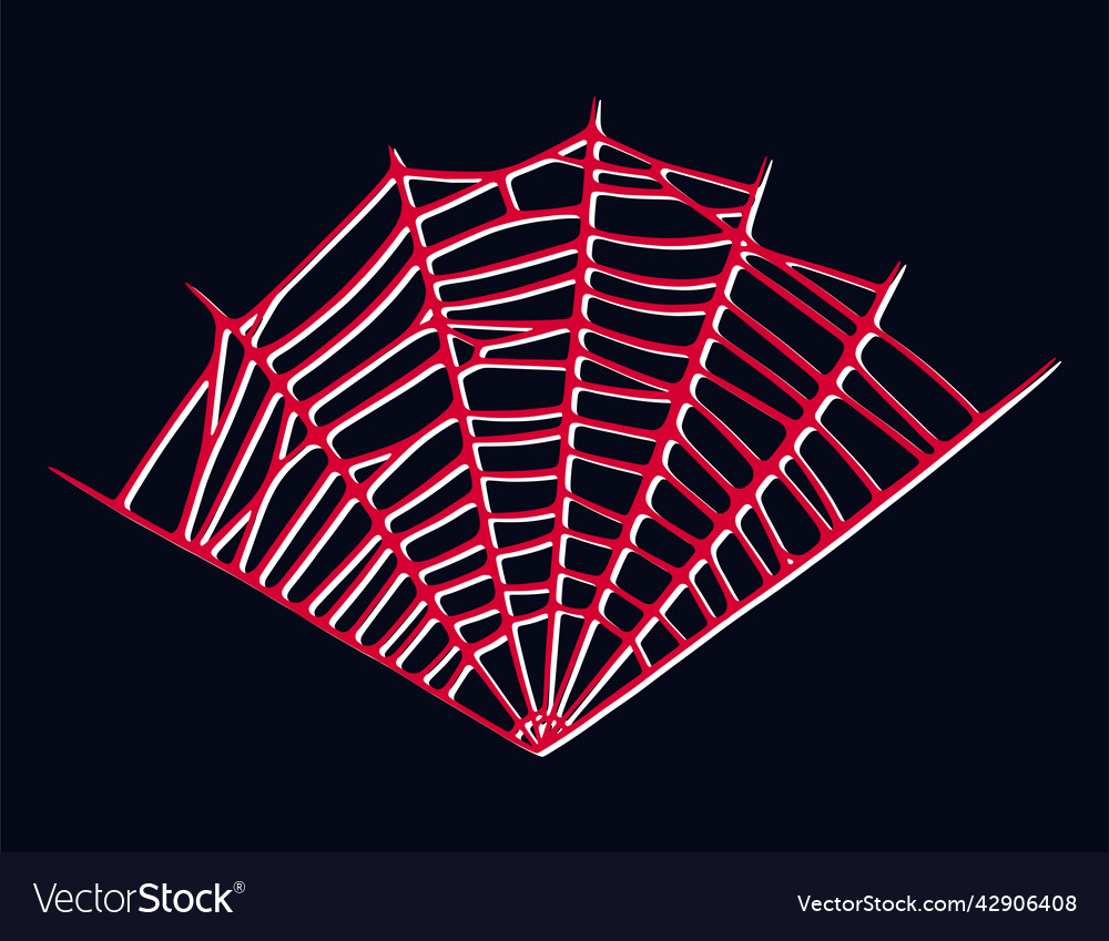Spider web isolated on dark background spooky