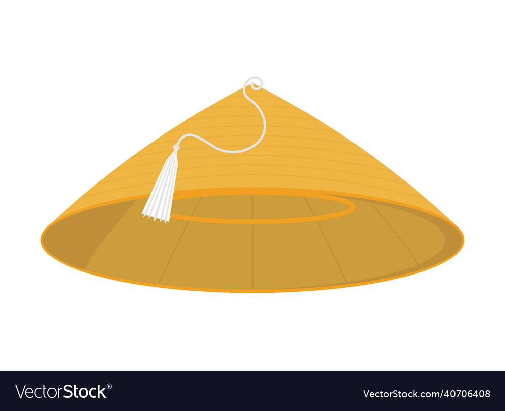 Traditional chinese hat Royalty Free Vector Image