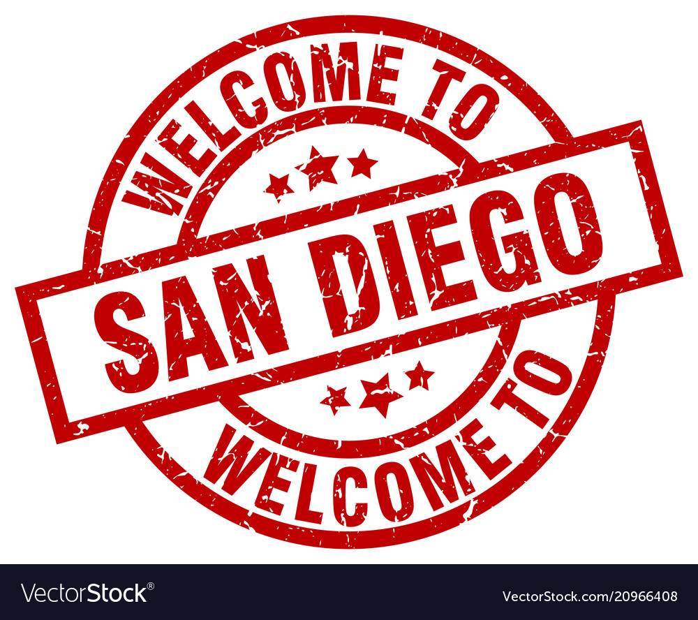 Welcome to san diego red stamp