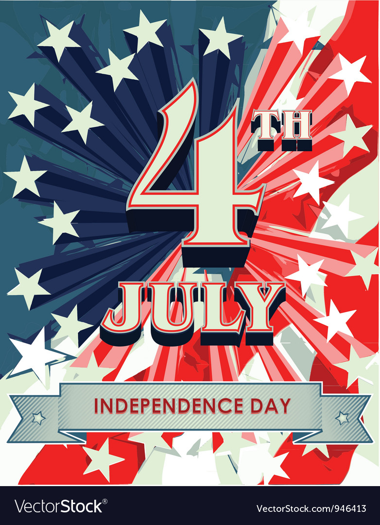 4th july Royalty Free Vector Image - VectorStock