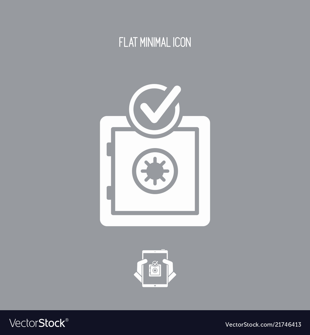 Checking secure strongbox icon vector image Checking secure strongbox icon