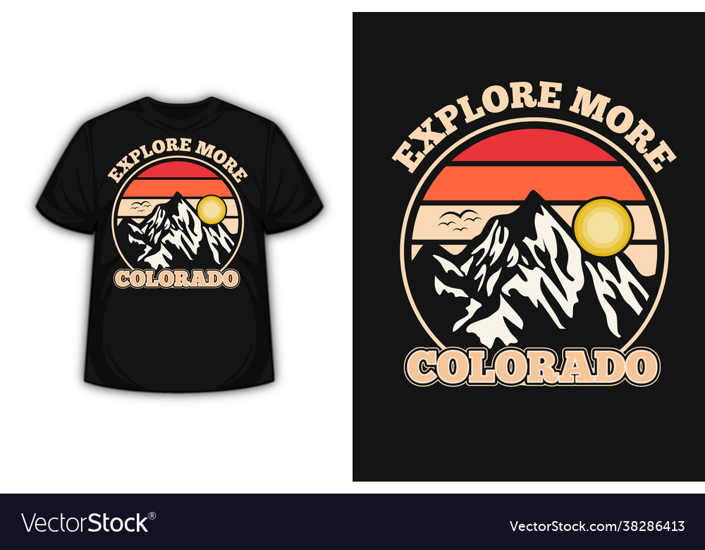 Colorado merchandise silhouette t-shirt design