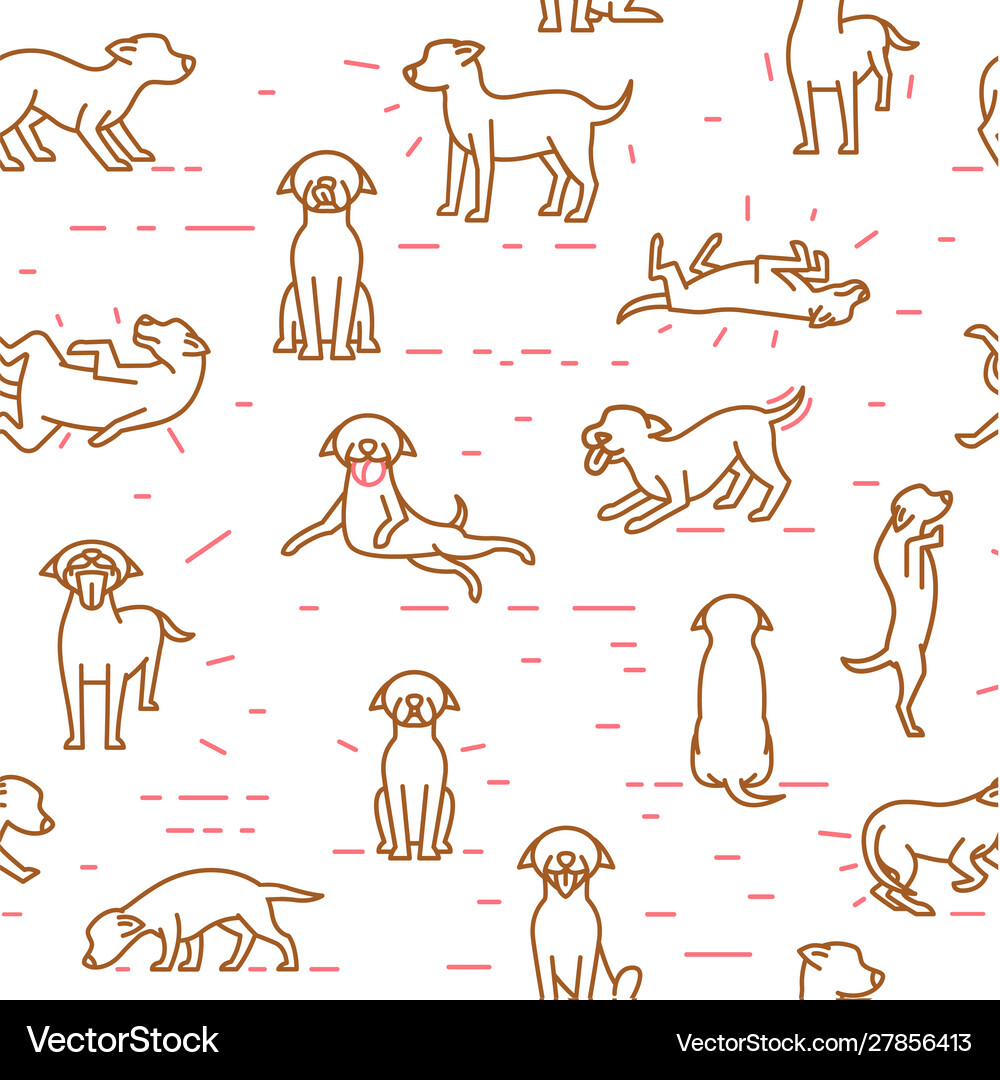Dog seamless pattern Royalty Free Vector Image