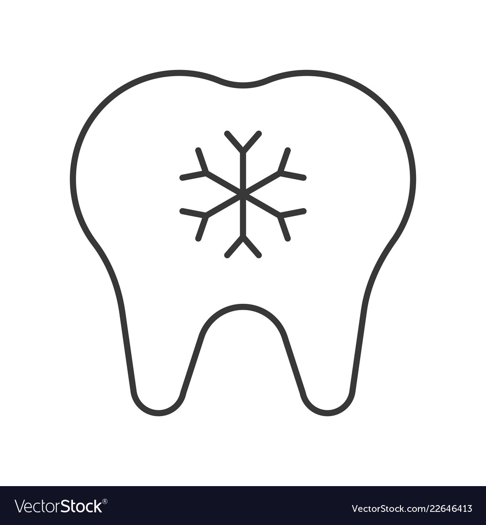 Hypersensitive teeth simple outline icon dental