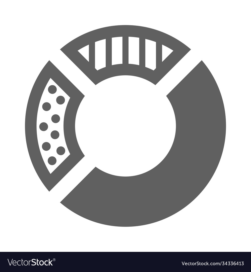 Pie chart statistics icon gray color