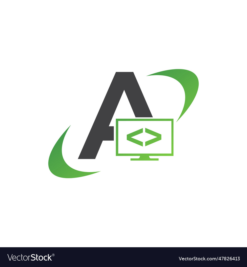 Programming code and technology logo template