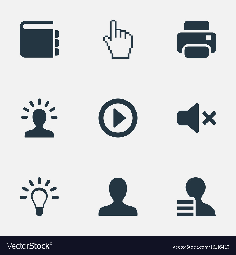 Set of simple web icons
