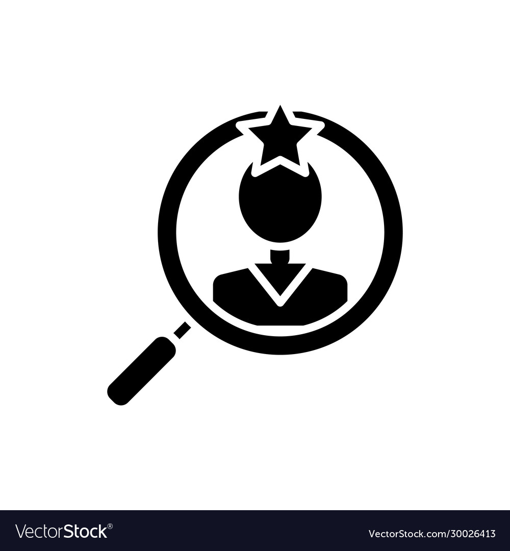 Team leader black icon concept Royalty Free Vector Image