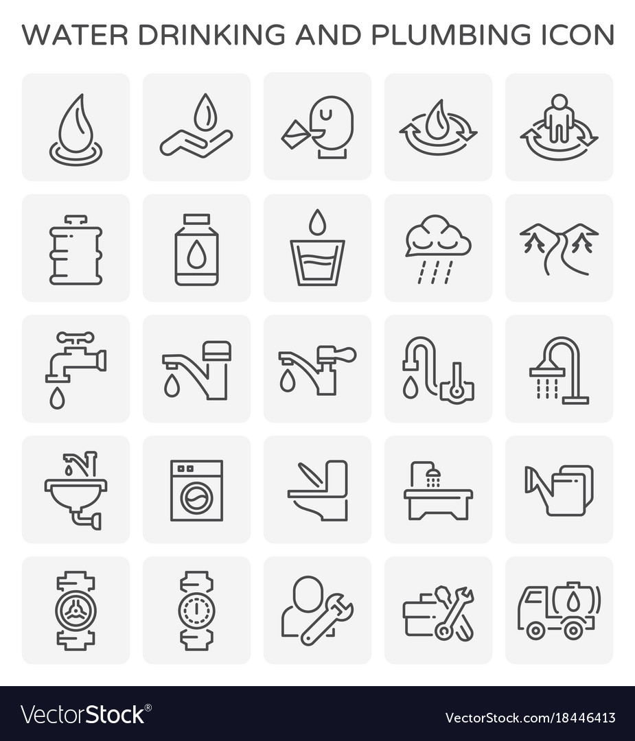 Water drinking icon Royalty Free Vector Image - VectorStock
