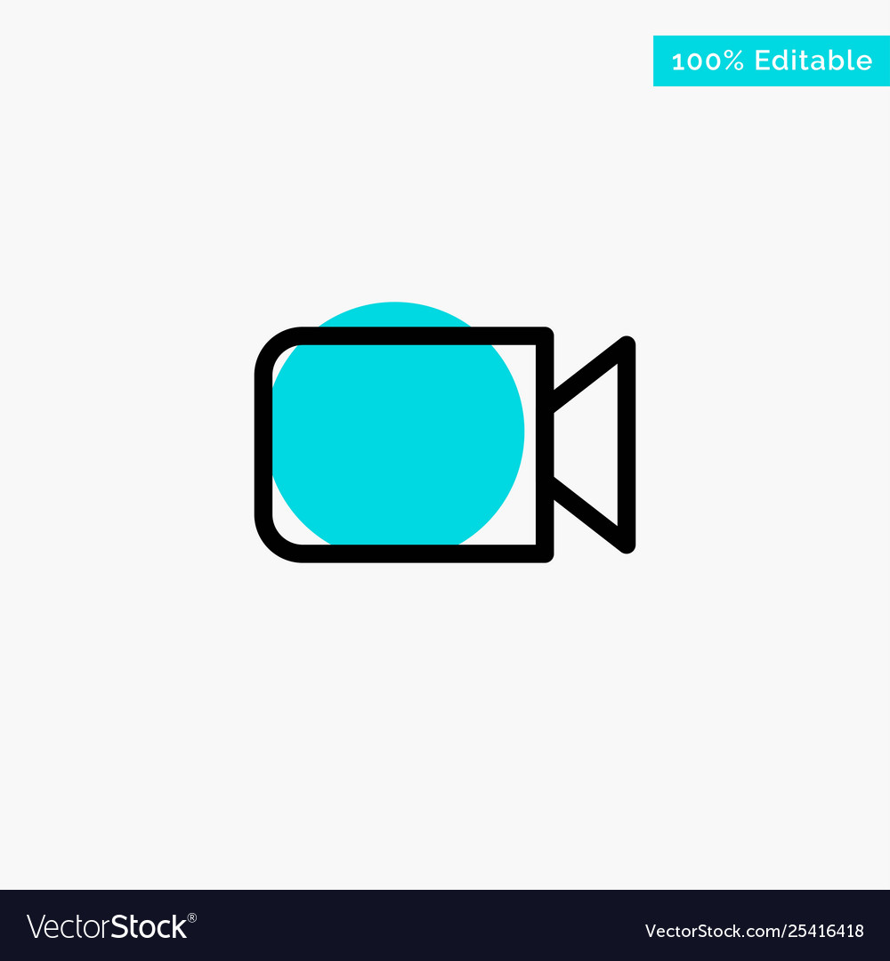 Camera image basic ui turquoise highlight circle Vector Image Camera image basic ui turquoise highlight circle