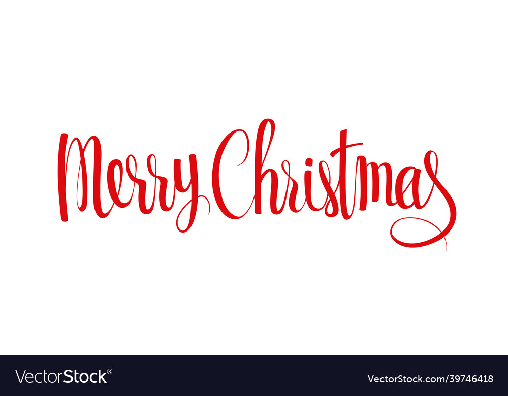 Christmas Calligraphic Lettering Royalty Free Vector Image