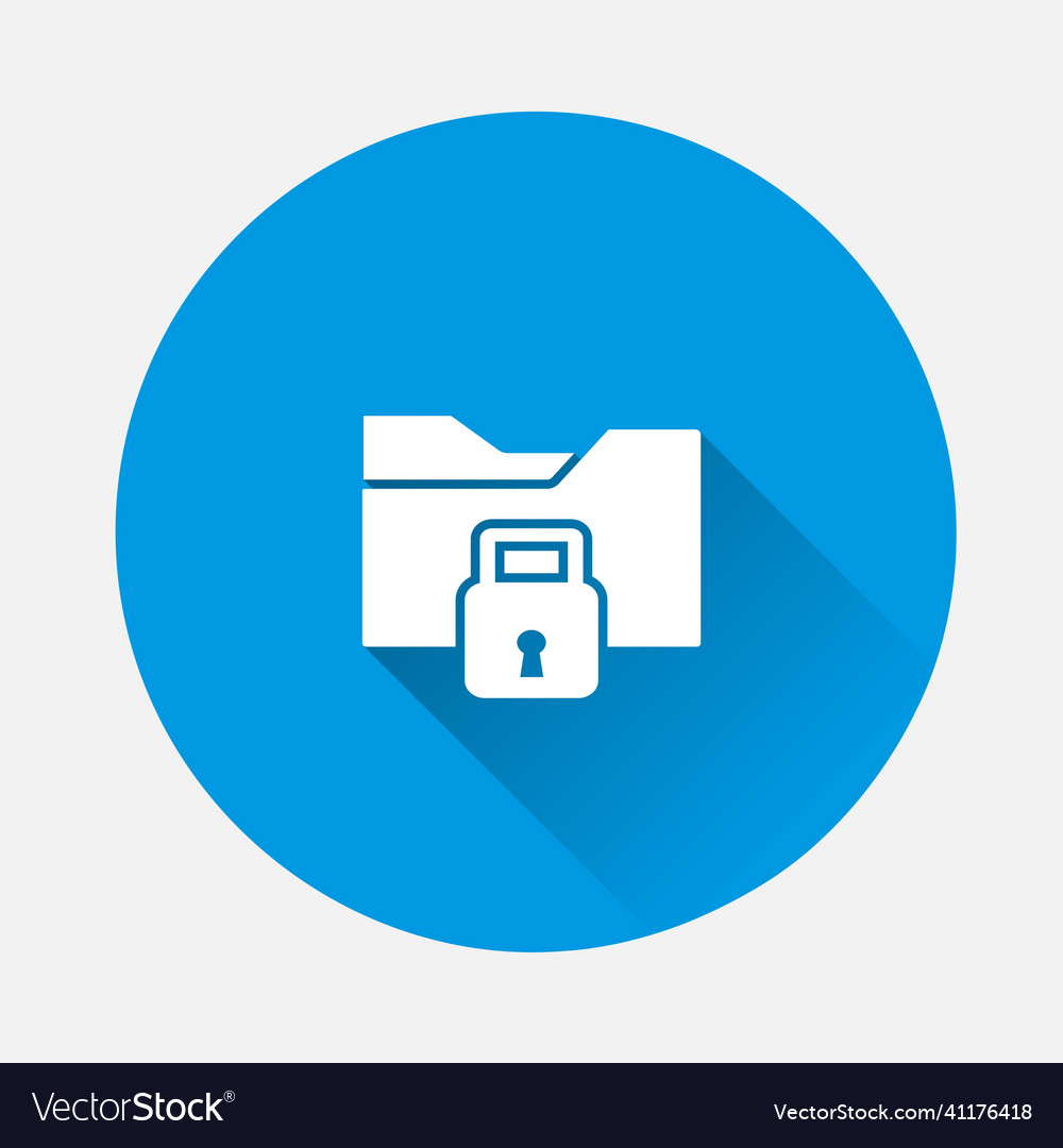 Closed directory icon folder and padlock vector image Closed directory icon folder and padlock