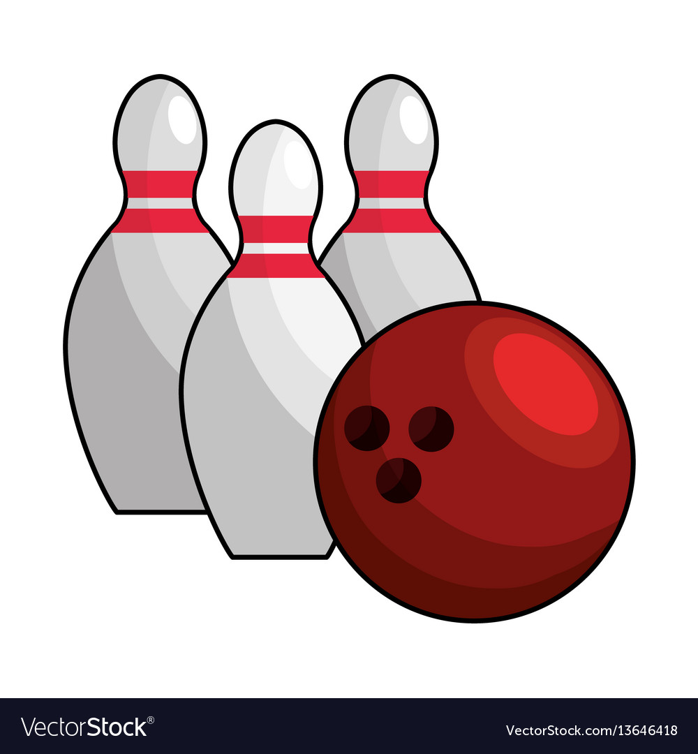 Farbe Bowling Stift Kugel Symbol