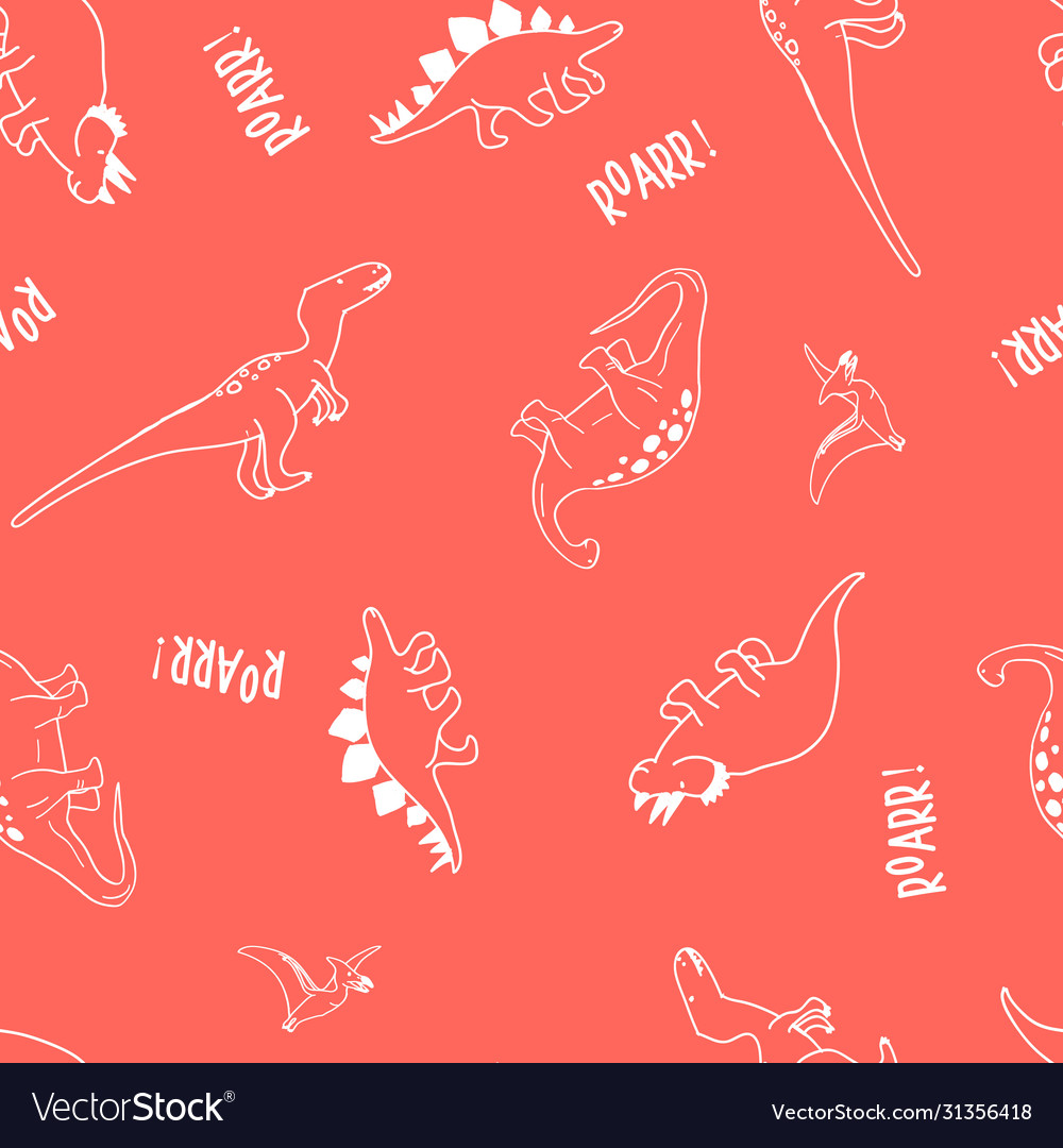 Dinosaur seamless pattern print design