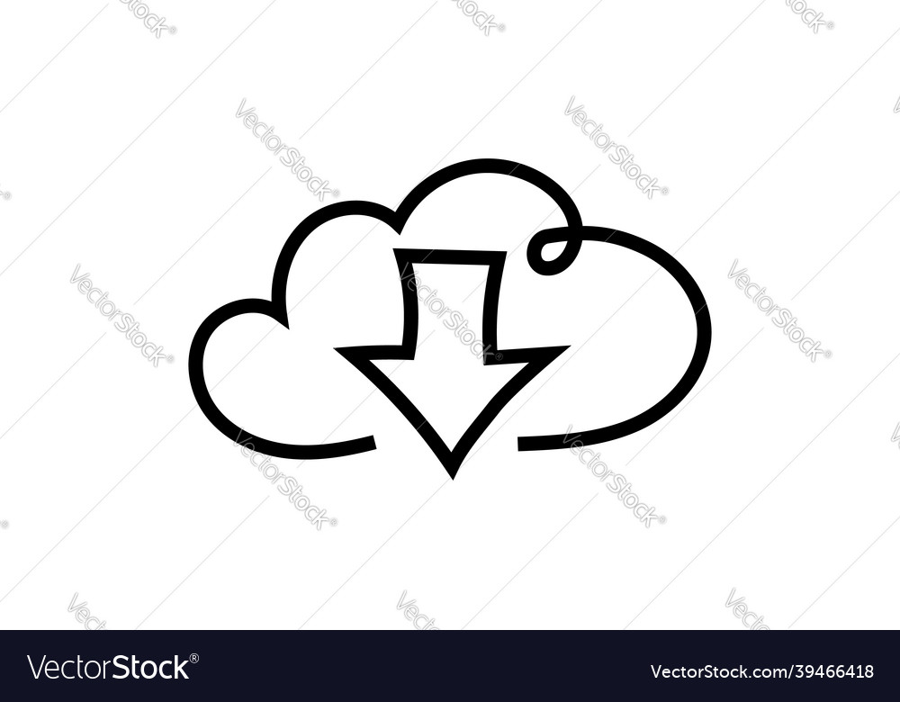 Download icon web design element navigation vector image Download icon web design element navigation