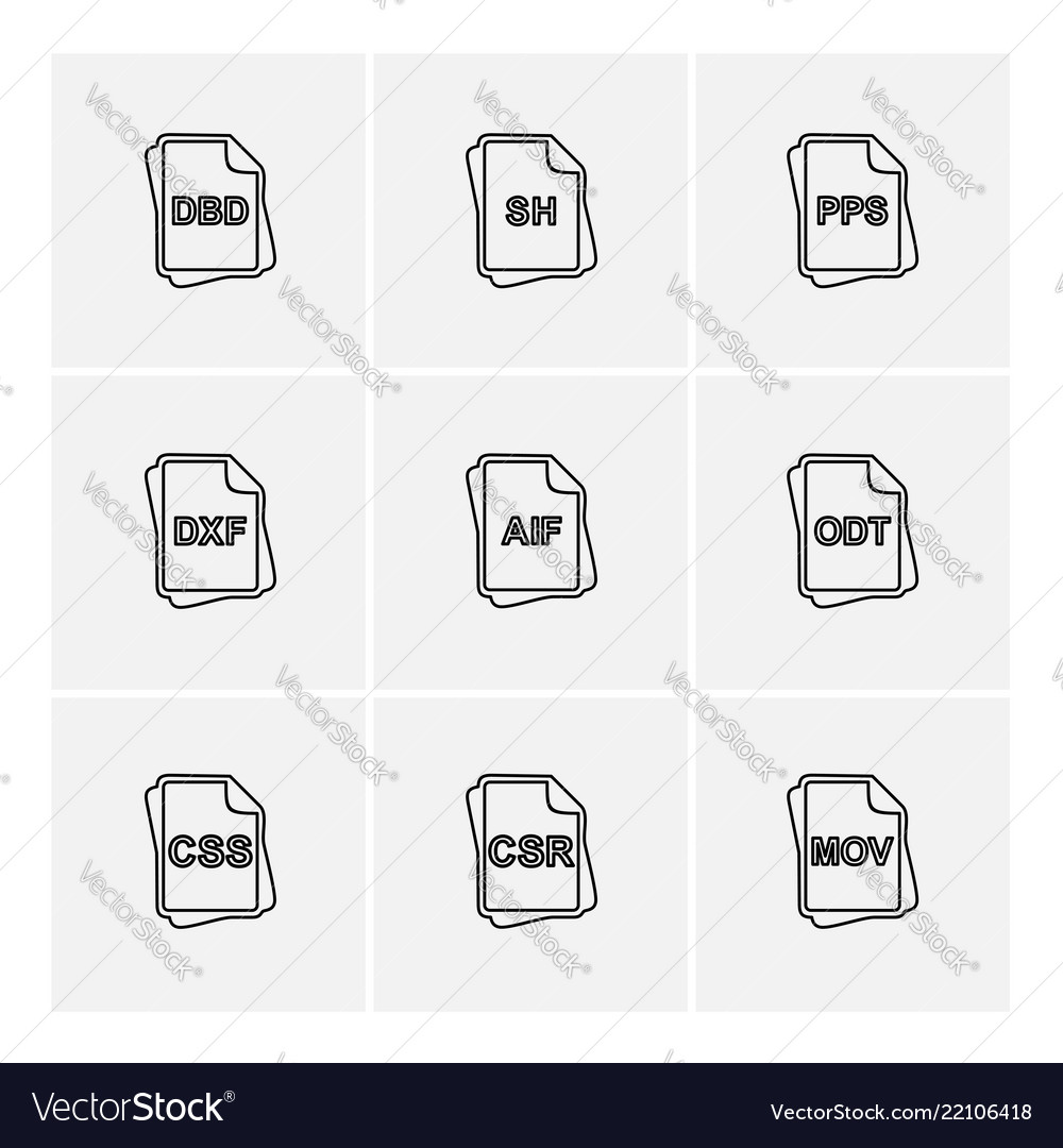 File type files documents eps icons set