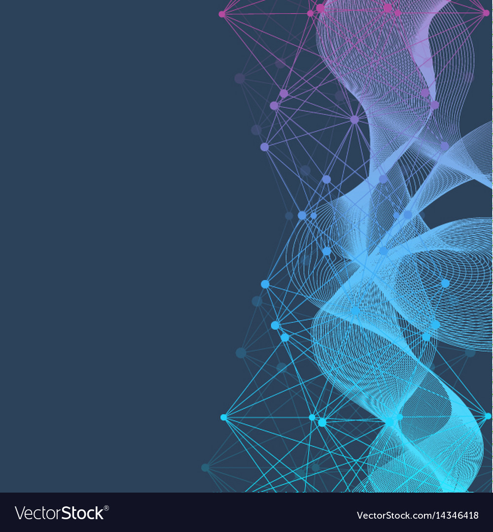 Geometric abstract background with connected line