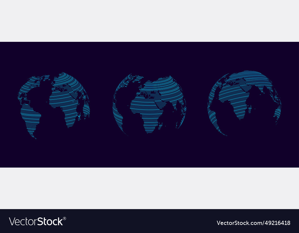 Global network connection world map point Vector Image Global network connection world map point