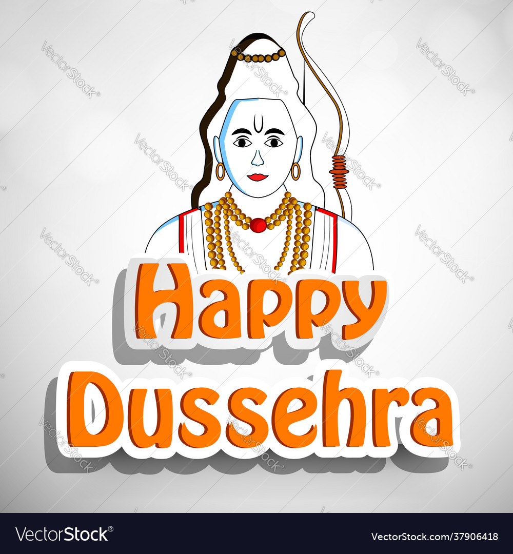 Hindu festival dussehra vector image Hindu festival dussehra