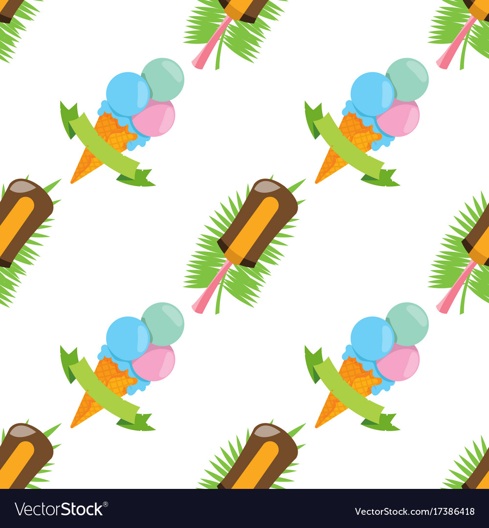 Ice cream seamless pattern for design surface