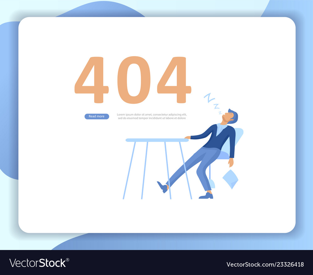 Landing page templates error vector image Landing page templates error