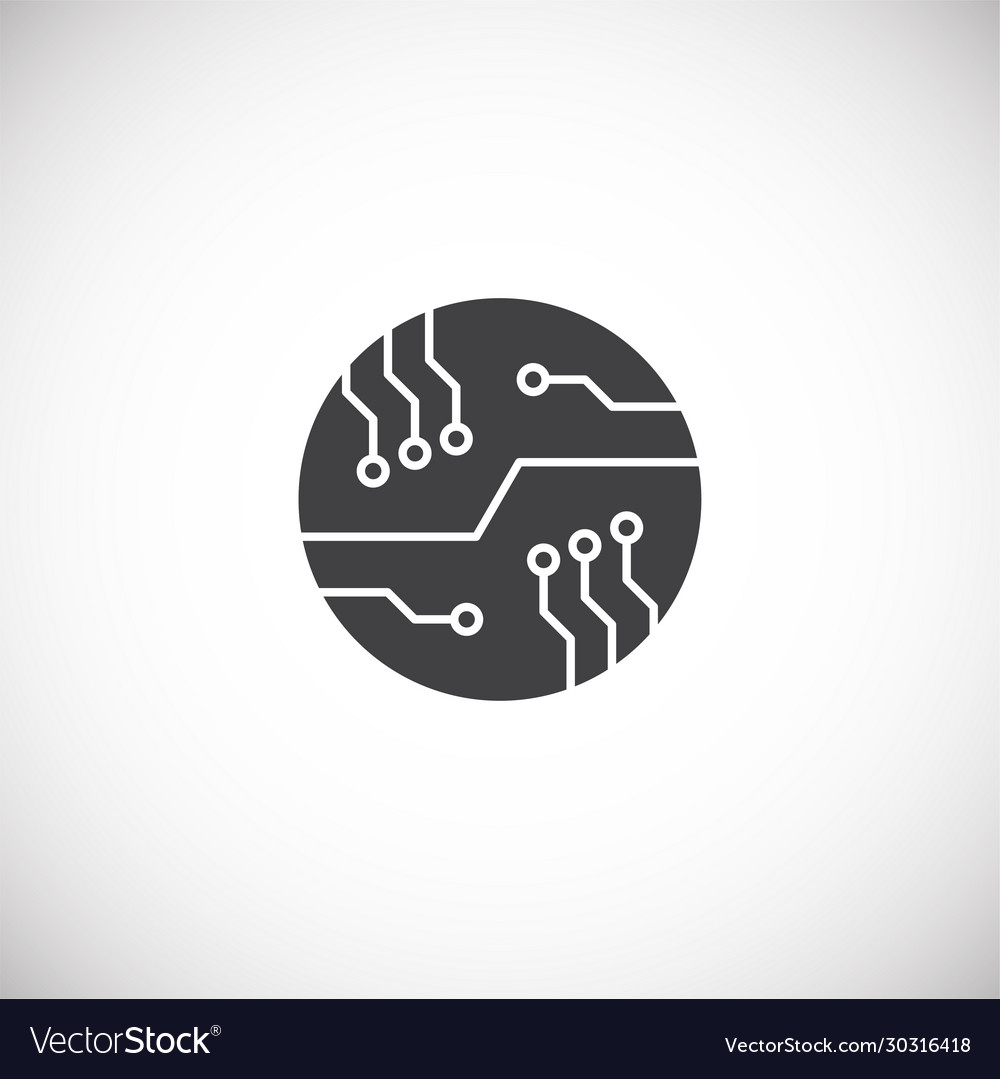 Processor chip related icon on background Vector Image Processor chip related icon on background