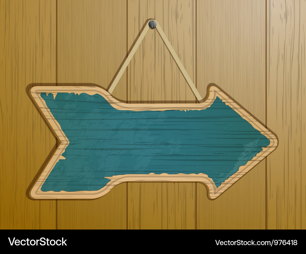 Rustic Wooden Arrow Sign Royalty Free Vector Image