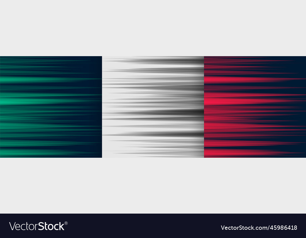 Set of horizontal speed lines background in three