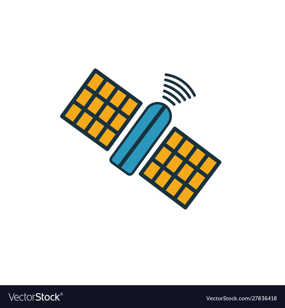 Space satellite icon simple element from