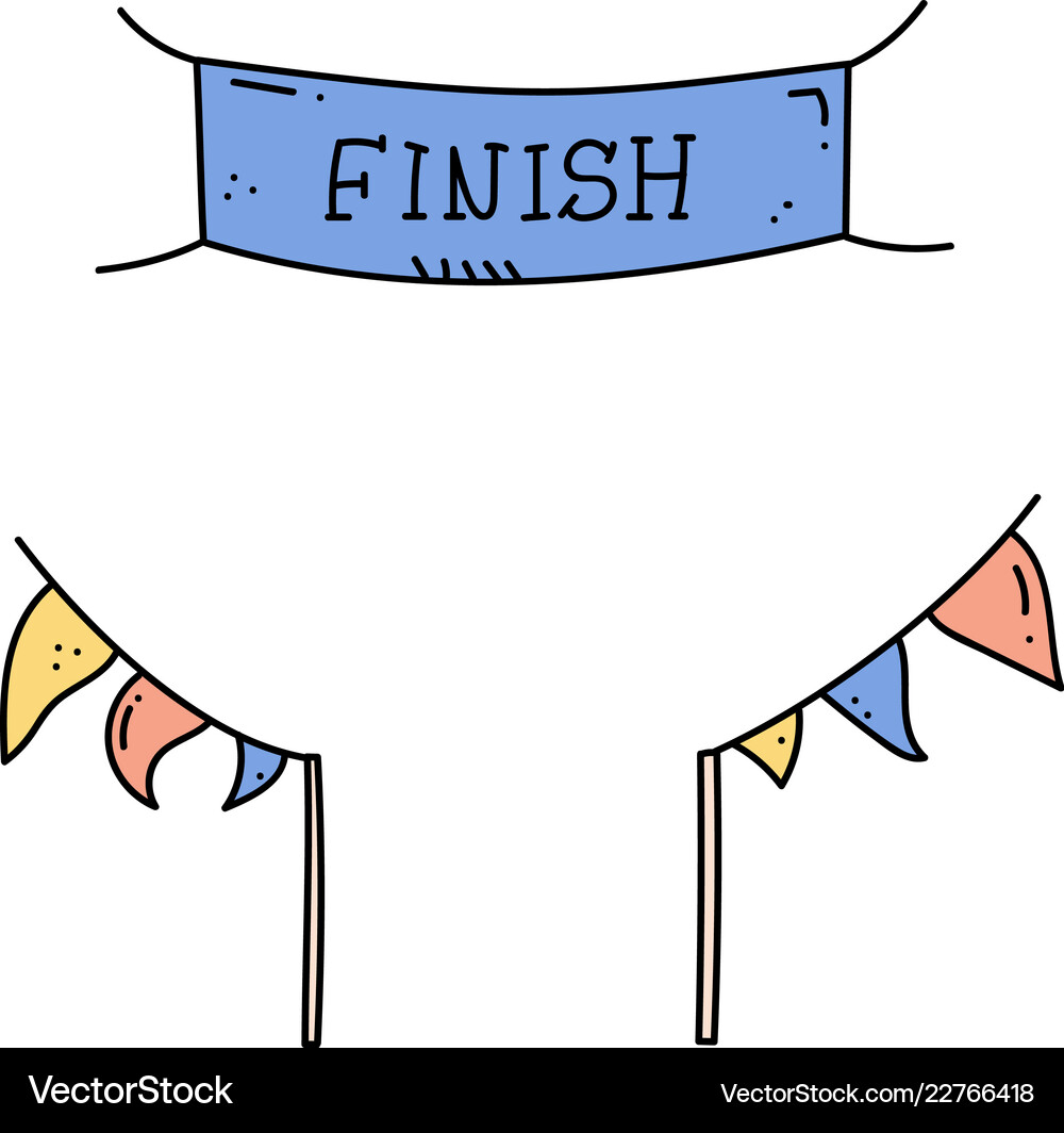 Start And Finish Banner Royalty Free Vector Image