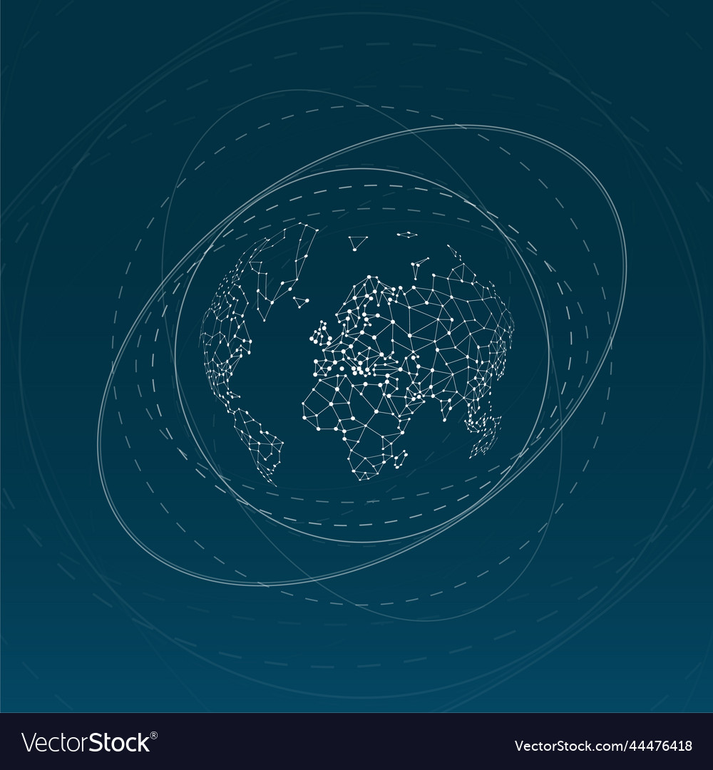 Technology image of globe vector image Technology image of globe
