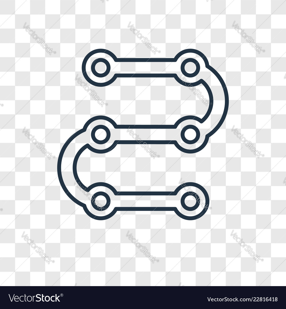 Time linear icon isolated on transparent vector image Time linear icon isolated on transparent