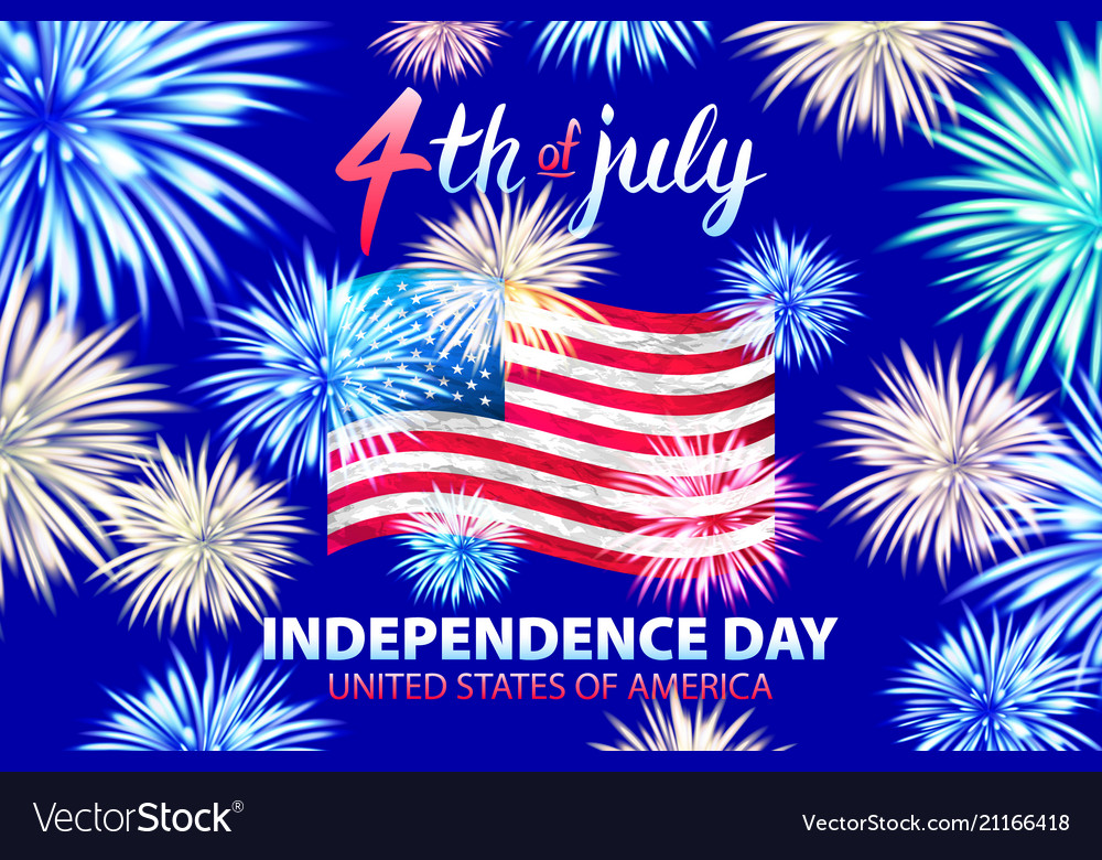 United States Independence Day Holiday 4 July Vector Image