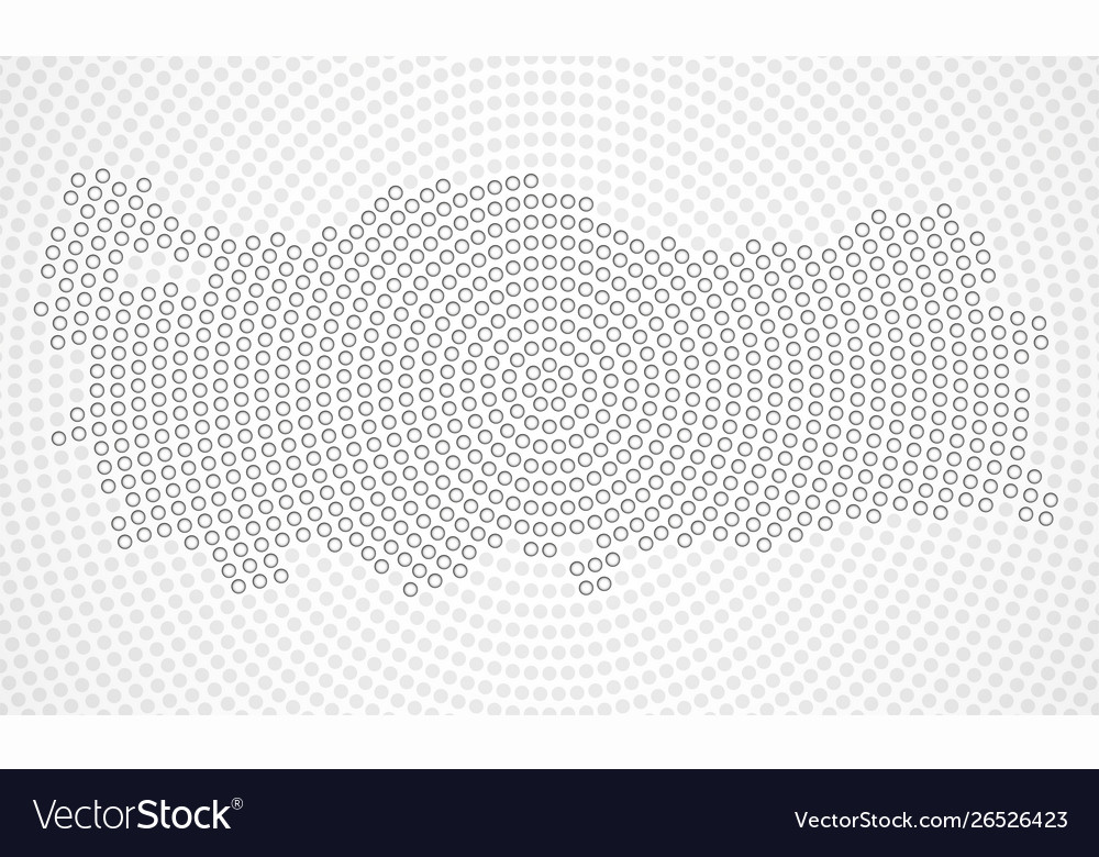 Abstract turkey map radial dots halftone