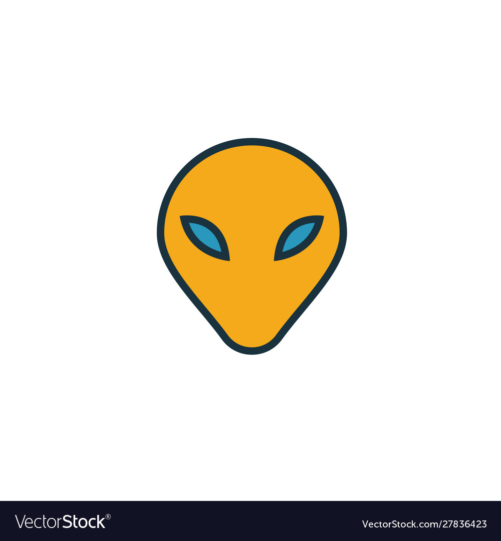 Alien icon simple element from space icons
