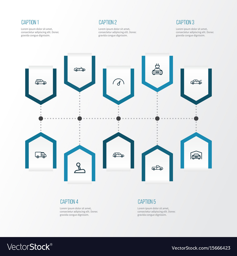Auto outline icons set collection of chronometer