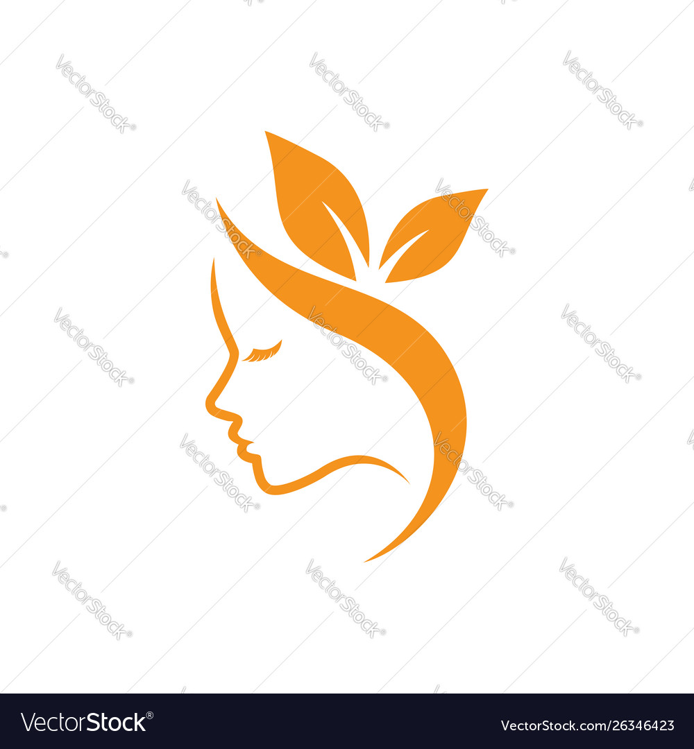 Beauty spa logo design template woman silhouette