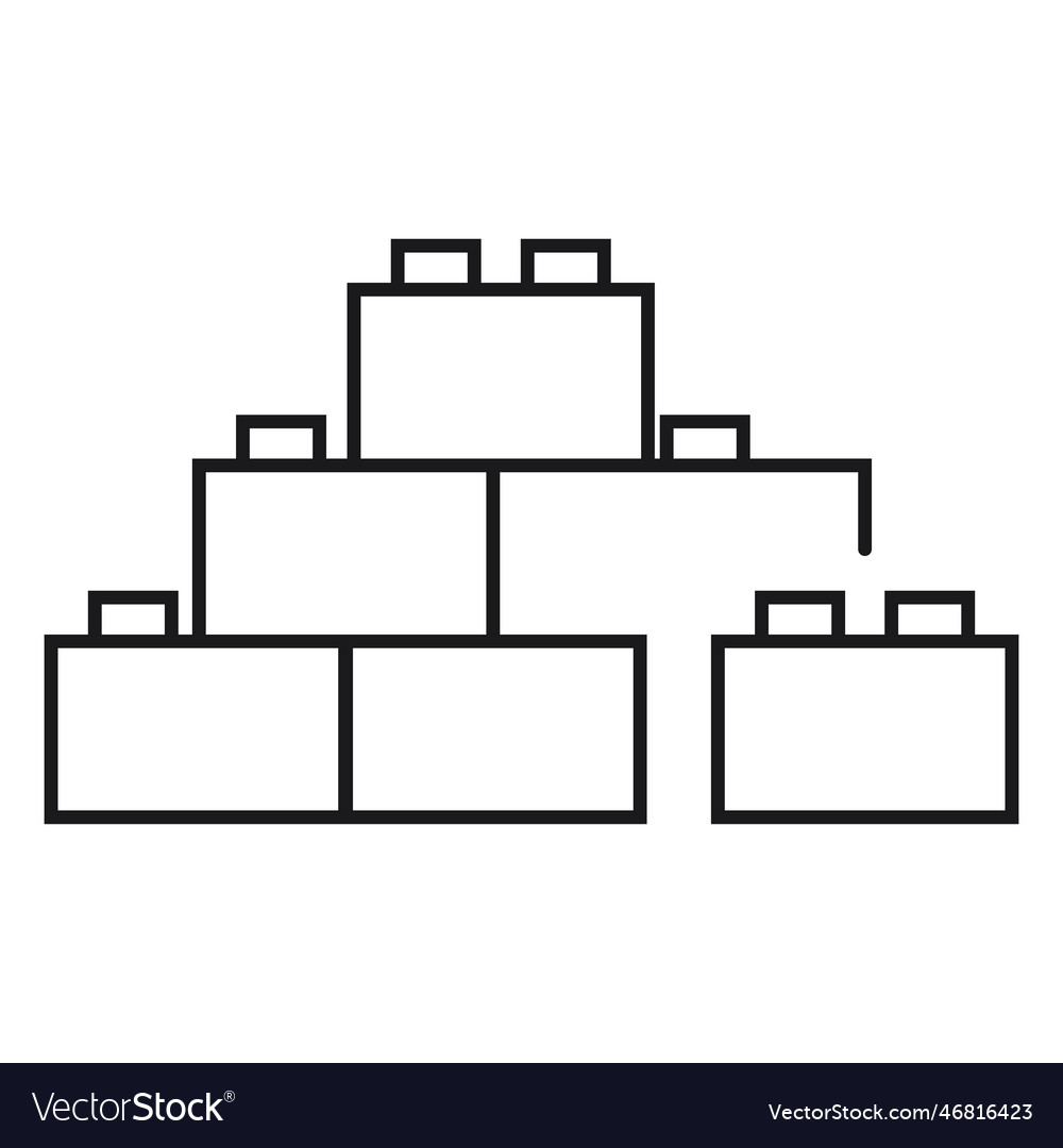 Building blocks toy icon