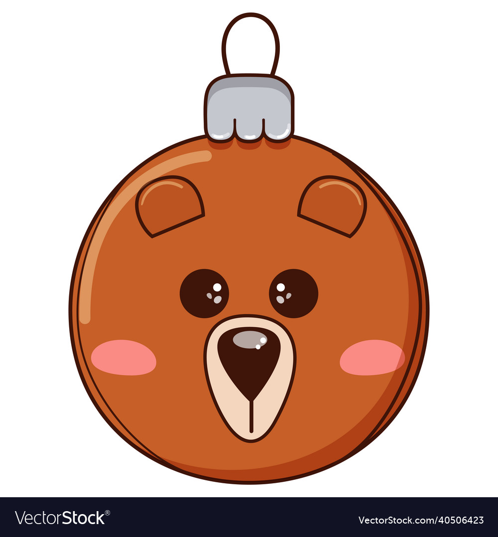 Cute christmas tree ball character