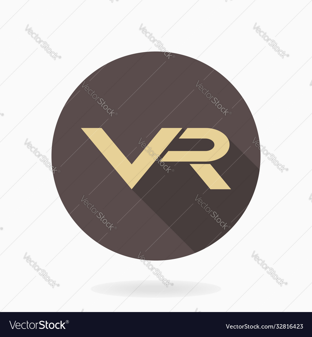 Fine flat icon mit vr logo