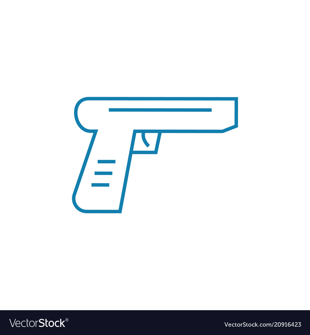 Firearms linear icon concept line