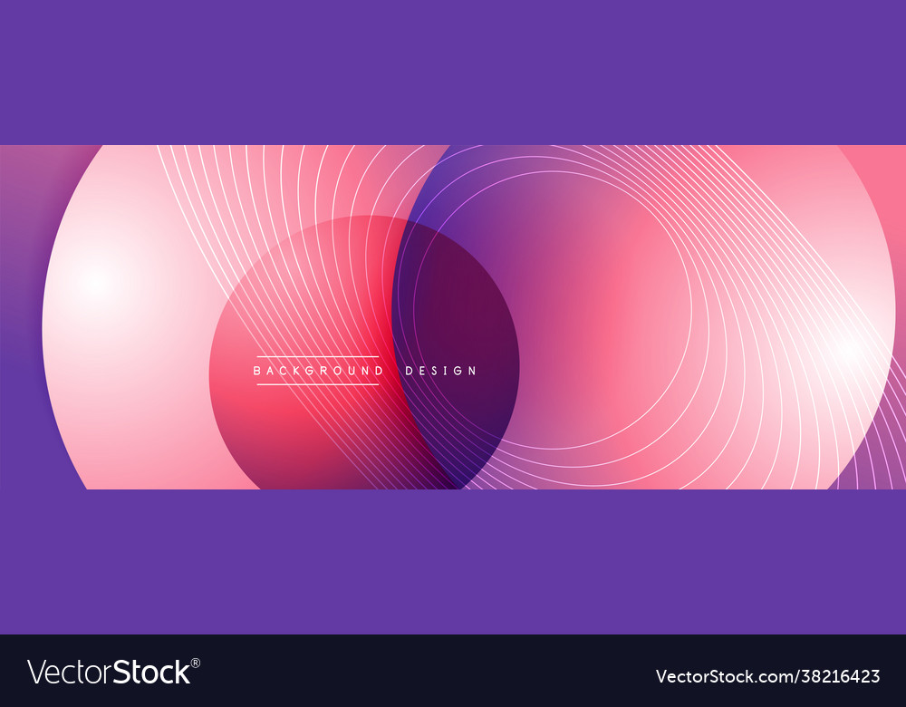 Gradient circles with shadows techno