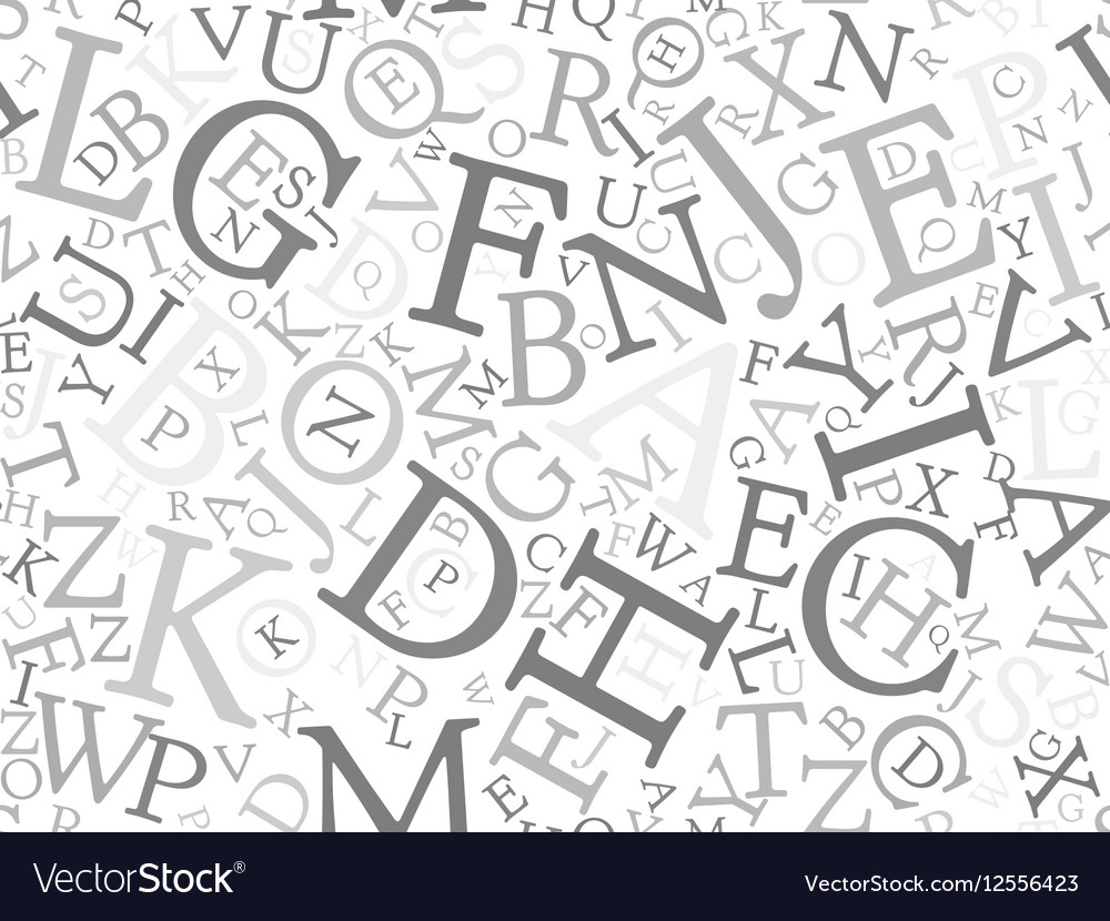 Grey Letter Mosaic Background