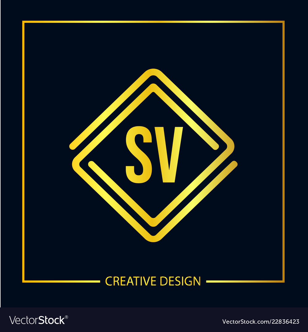 Original Buchstaben sv Logo Vorlage Design