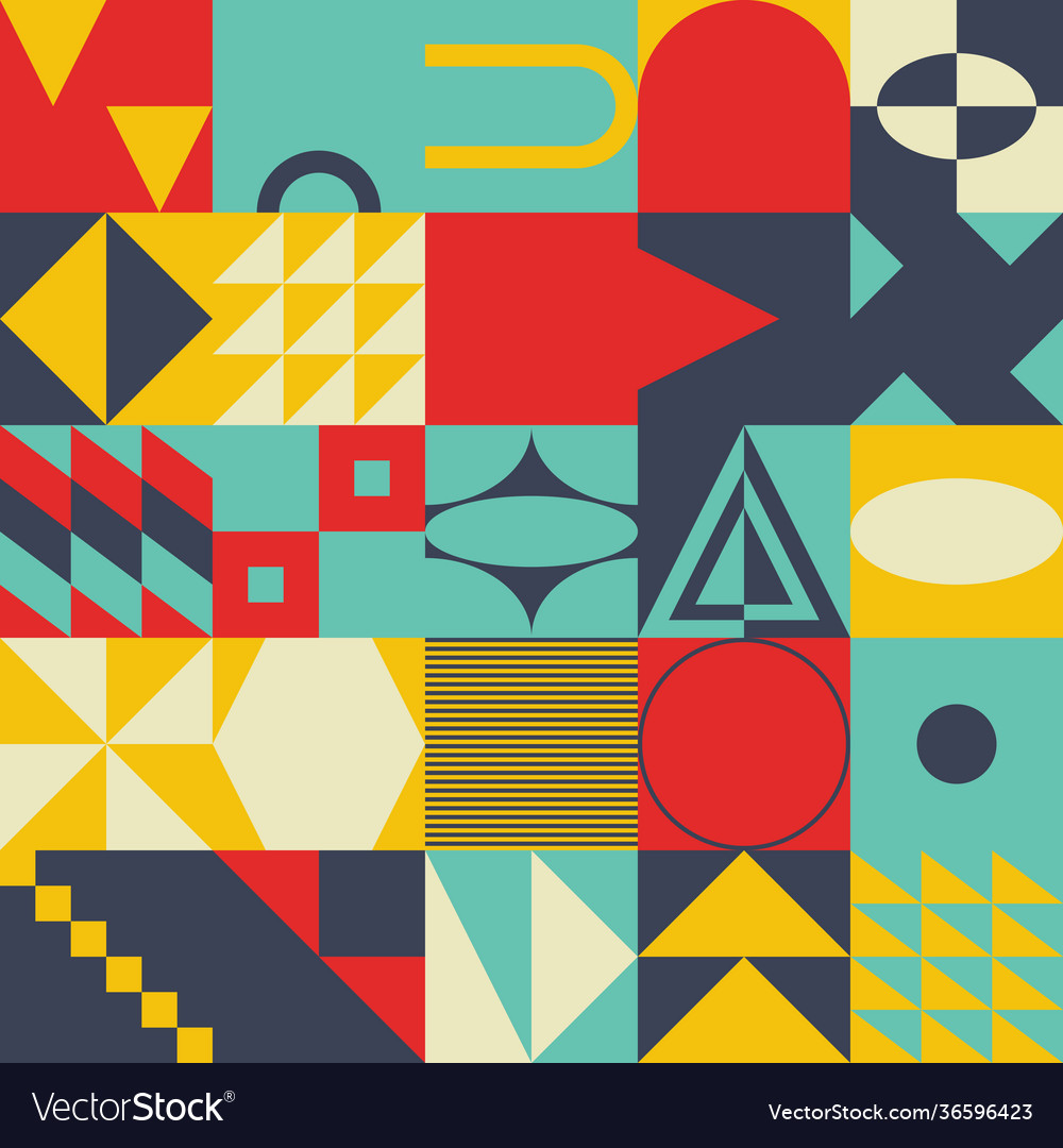 Minimal geometric pattern design vector image Minimal geometric pattern design