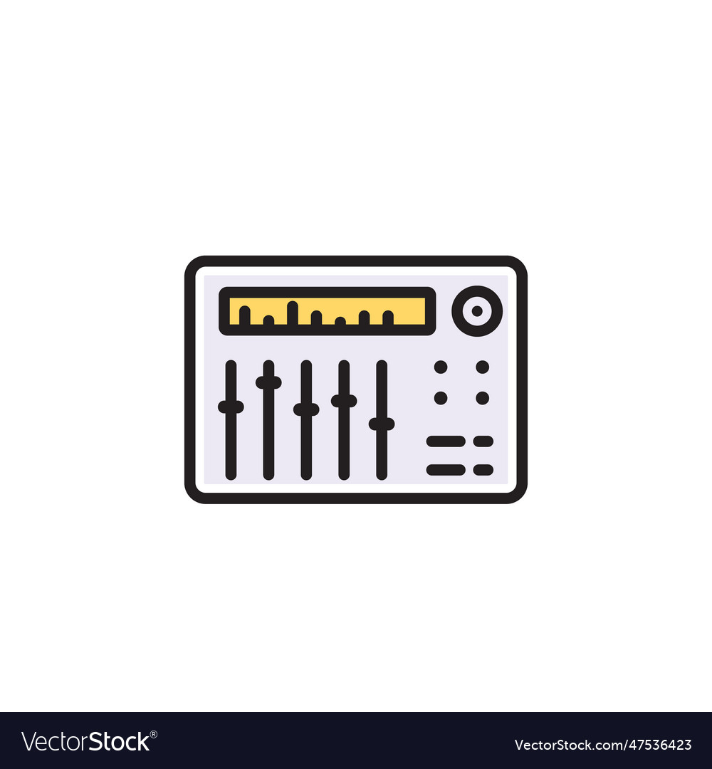 Mixer audio sound mixing icon audio Royalty Free Vector